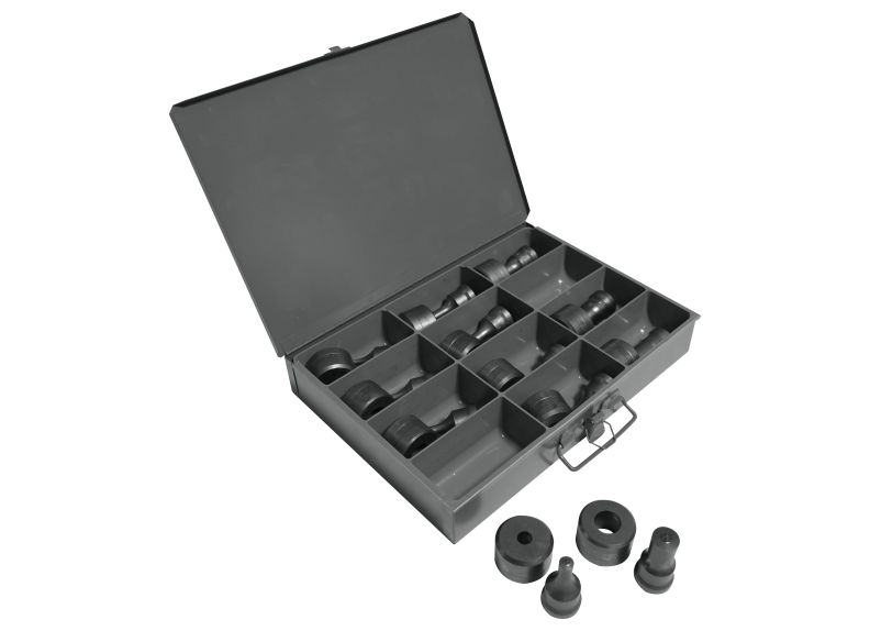 12 Piece Round Punch & Die Set with Storage Case
