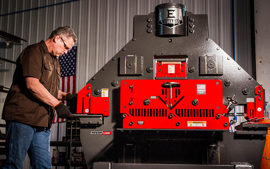 Photo of person using Edwards Machinery